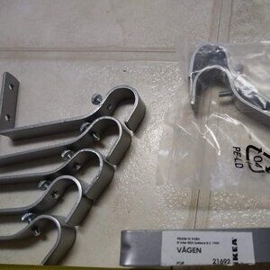 4 pairs Ikea Vagen single curtain rod hooks